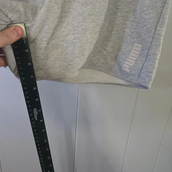 Puma Sweat Shorts Mens XL Gray Good French Terry Drawstring Athletic Logo - Picture 5 of 7